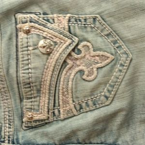 Rock Revival Light Blue Capri Jeans Size 27 NWT